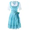 Ropa de sirvienta alemana Oktoberfest talla grande manga corta estampada ropa de cerveza vestido ropa para actuación en escenario en stock