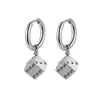 1 Par Fashion Punk Gótico Aço Inoxidável Brinco Pendente Studs para Mulheres Homens Gótico Street Popular Hip Hop Rock