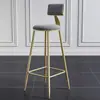 Cadeira de Barra de Ferro Minimalista Moderna Banqueta de Barra para Uso Doméstico com Encosto Cadeira de Barra Banqueta Alta Cadeira de Balcão Nórdica para Loja de Chá com Leite