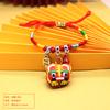 Pulsera de cuerda de cinco colores del Festival del Bote del Dragón collar zongzi tejido a mano niños estudiante bendición cabeza de tigre año de nacimiento cuerda de mano