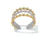 Yusen Moda Europea y Americana Anillo de Acero Inoxidable para Mujer Chapado en Oro de 18K Diseño Dorado Anillo de Acero de Titanio de Gama Alta Anillo