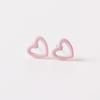 Pendientes de botón de amor huecos, dulces y frescos, joyería de cerámica, regalo para estudiantes y mujeres, puesto pequeño de suministros para puestos