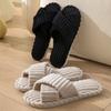 Comercio Exterior Transfronterizo Apertura Cruzada Punta Abierta Hombres y Mujeres Parejas Zapatillas para Todas las Estaciones Zapatillas de Pana con Apertura Cruzada