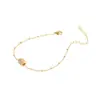 Pulseira Zircônia Tendência de Nicho para Mulheres, Pulseira Simples e Única de Aço Titânio com Círculo, Pulseira Versátil Estilo Minimalista