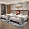 Mobiliario de Hotel Habitación Estándar Juego Completo Individual y Doble Habitación de Viaje Casa de Alquiler Apartamento Cama Rápida de Hotel Muebles Cama de Hotel