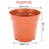 Experiencia Base de Maceta para Tallo de Flor de Plástico Guardería Guardería Flor Dendrobium Red para Flores Agujero Inferior Plantación Verde Ladrillo Duro Maceta Roja