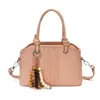 Bolso de mano de alta costura a rayas retro para mujer, bolso tipo concha de colorblocking simple, bolso de hombro cruzado elegante y sencillo para el día a día