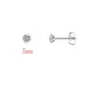 Aretes de Acero Inoxidable con Hebilla de Mariposa y Circonita 2-8mm