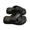 Nuevas Chanclas de Verano 2026 Estilo Coreano con Suela Gruesa para Aumentar la Altura para Mujer, Sandalias Casuales Slip-On de Talla Pequeña, Moda de Celebridad de Internet, Zapatos Antideslizantes