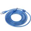 Cable de impresión USB de 1,5 metros, transparente, azul, revolución, cuadrado, oral, USB 2.0, línea de conexión de datos de impresora