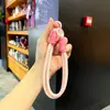 Correa de Muñeca para Teléfono Móvil con Llavero, Estilo Nuevo, Fresco y Sencillo, Tejido a Mano, Doble Hebilla, Lanyard para Teléfono, Accesorio de Llavero Colgante