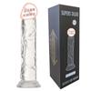 Qiao Shangshi Sem Ovos Transparente Pênis Manual Feminino Dispositivo de Masturbação Artificial Cristal Transparente Ventosa Plug Anal Suprimentos Sexuais