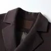 Abrigo de Lana Doble Cara para Hombre, Gabardina de Lana Cruzada para Otoño e Invierno con Forro Desmontable de Pluma de Ganso, Abrigo de Lana Cálido para Jóvenes