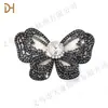 Laço Dupla Camada Completo de Strass Diamante Decoração de Roupa Feminina Flor de Sapato Fivela de Sapato Acessórios para Sapato Bolsas de Sapato Artesanais DIY Acessórios Atacado