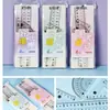 Estudiante 20cm Multifuncional Engrosado Anti-Miopía Juego de Reglas Regla de Dibujo Escuadra Transportador Juego de Cuatro Piezas Regla