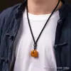 Cordón para Colgante de Ébano con Incrustaciones de Plata, Cordón Tejido a Mano para Colgante de Jade, Cordón para Colgar del Cuello para Hombres y Mujeres, Estilo Grueso