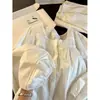 Pijama de Algodão Puro com Renda Branca Francesa Costurada para Mulheres 2026 Novo Estilo Primavera e Outono Conjunto de Roupa para Casa em Gaze de Algodão Dupla Camada para Usar por Cima