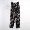 Calças de pijama de seda de algodão Calças Shrink Femininas Verão Novo Tamanho Grande Soltas Grávidas Calças Externas com Lanterna de Bolso Shrink Calças