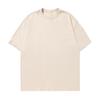 Camiseta Básica de Algodão Puro Solta de Manga Curta para Homem, Novo Estilo Verão 2025, Camiseta Básica de Gola Redonda para Casal, Pode Ser Aberta em Camada Dupla
