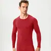 Camiseta de Entrenamiento para Correr y Fitness Ajustada para Hombre Amazon Elástica de Secado Rápido Manga Larga 1E18
