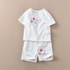 Conjunto infantil de shorts e camiseta de manga curta para meninos e meninas, roupa de casa, algodão com amônia, solto, popular, Songyou xisongwu, exportação para o Japão A
