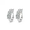 Aretes Pequeños de Aro Color Rosa Turmalina Delicada de Corindón Rojo, Aretes Ligeros de Lujo para el Trabajo para Mujer, Versátiles Aretes y Clips para Oreja para el Día a Día