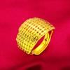 Anillo de apertura de flor grande para mujer 2023 Vietnam arena Oro apertura anillo de flor venta al por mayor joyería de arena oro al por mayor