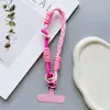 Cuerda Corta de Dopamina Correa para Teléfono Móvil Correa de Muñeca Tarjeta de Color Llavero Cuerda de Teléfono Móvil Colorida Anti-pérdida Dibujos Animados Linda