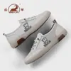 Sapatos femininos Gongyang originais, modelo novo, couro genuíno, malha respirável, sapatos casuais, sola macia, confortáveis, antiderrapantes, tênis esportivos femininos