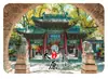 Imán de Refrigerador de Vidrio Escénico de Taiyuan Torre de la Mitología Oriental Fantawild Vista Nocturna Souvenir Cultural Creativo Imán Regalo para el Hogar