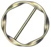 Círculo espiral liga de zinco metal redondo três nós fivela de toalha de seda estilo europeu e americano canto de roupa fivela de roupa roupa
