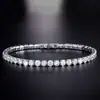 Pulsera Sencilla Redonda de Circonita de 4 mm, Moderna y Versátil, Estilo Hip-Hop, Nicho Europeo y Americano Transfronterizo, Pulsera Unisex