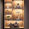 Nuevos adornos de estilo chino, mueble de vino, estantería antigua, modelo de sala de estar zen, oficina, entrada, decoración suave para el hogar.