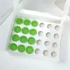Caja para mini cupcakes de 24 unidades al por mayor Blanca de 12 cavidades Caja para tazas Marfen caja de embalaje para cupcakes de repuesto