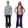 Disfraz de Halloween 7080s Retro Hip Hop Rock Disco Disfraz de Actuación Carnaval Hippie Mayoreo
