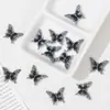 Contas criativas em formato de asa de borboleta brilhante cravejadas de diamantes para colares, pulseiras, brincos, acessórios de cabelo, presilhas de cabelo e componentes decorativos feitos à mão para DIY