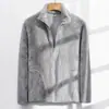 Chaqueta de Forro Polar para Hombre Angken Coral Fleece para Exteriores 2020 Otoño Nueva Chaqueta de Forro Polar Cardigan Grueso con Cuello Alto