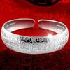 Agita el sonido rápido moda de mano femenina apertura pulsera Wanfu pulsera Baifu joyería plateada para mujer fabricantes al por mayor