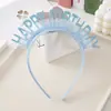 Chapéu de Aniversário Coreano Grande Glitter Feliz Aniversário Tiara DIY Festa de Aniversário Adereço de Cabeça