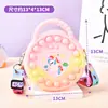 Bolsa de Silicona al por Mayor Bolso Cruzado para Niñas Almacenamiento Billetera para Monedas Alivio del Estrés Infantil Bolsa Tote de Hombro con Burbujas Bolsa de Almacenamiento Regalo