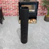 Chimenea Chimenea de Leña Real Accesorios de Instalación Tubo de Chimenea de Acero Inoxidable Chimenea Negra Diámetro 180 Tubo de Chimenea de Acero Inoxidable