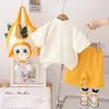 Conjunto Tendência Verão 2025 para Meninos Manga Curta Novo Estiloso Estilo de Rua Infantil Bolsa Transversal 3D Fofinha Conjunto de Duas Peças Manga Curta