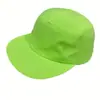 Gorra de Béisbol de Ala Plana de Cinco Paneles de Secado Rápido para Patineta, Color Sólido, Visera, para Exteriores, Calle, Campamento