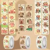 Adesivos de Vedação de Capivara Desenho Animado Fofo Adesivos de Decoração para Caderno Capivara Adesivos em Rolo DIY para Crianças Adesivos Autoadesivos
