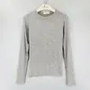 Top Azul Safira Básico Feminino Microtransparente Manga Longa Slim Colorido Camiseta Justa Elástica Gola Redonda Camisa Base Fina