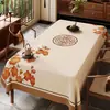 Mantel Estilo Chino Nuevo, Lavable, Impermeable, Resistente al Aceite, Mantel para Mesa de Comedor de Piel de Cordero, Lujo Ligero, Gama Alta, Rectangular, Resistente al Calor, Mantel para Mesa de Café