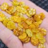 Esmeralda Jade Huang Fei flor de cinco pétalas Jade contas soltas pulseira de fivela de jade amarela colar joias espaçadores contas artesanais