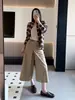 Culottes de tres cuartos, pantalón falda de pierna ancha, de longitud media, con caída, de cintura alta, estilizan, elegantes, textura de algodón ultrasuave, corte A, nuevo modelo 2026