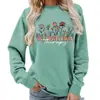 Tops con Cuello Redondo Estampados de Terapia Ocupacional Sudadera Suministro de Amazon Chaquetas de Otoño e Invierno