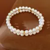 Pulsera de Perlas Doble Capa con Abalorios Incrustados de Circonita, Pulsera de Lujo Ligero de Nicho de Gama Alta, Estilo Cotidiano, Joyería de Mano Moderna y Personalizada